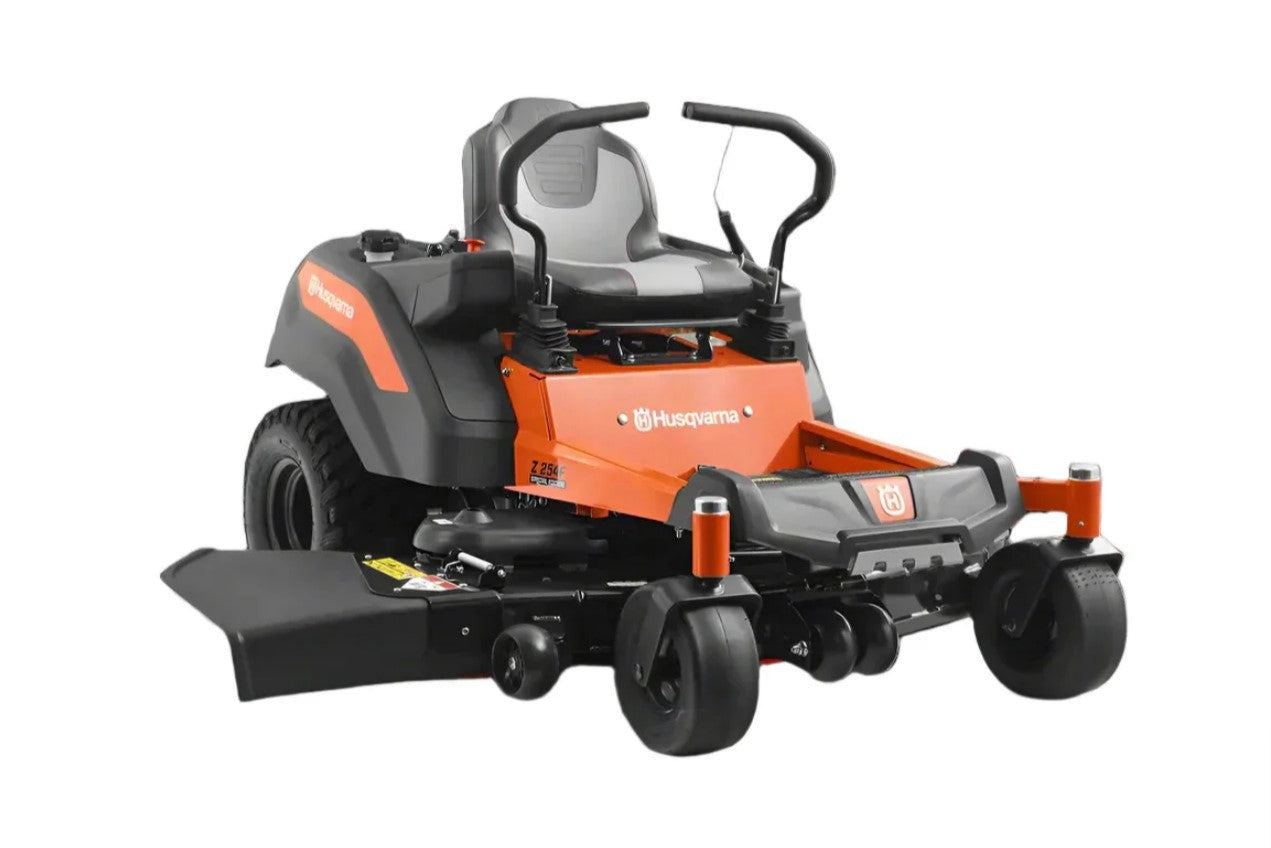 Husqvarna zero-turn lawn mower on a white background