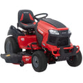 Red riding lawn mower on a white background