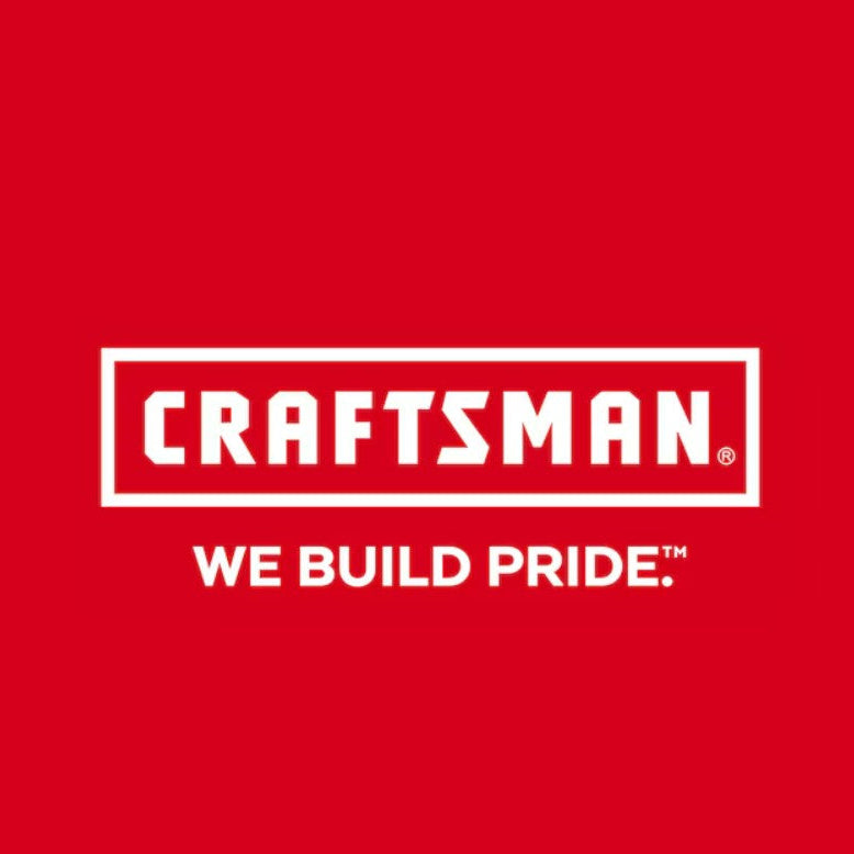 Craftsman logo on a red background with 'We Build Pride' text